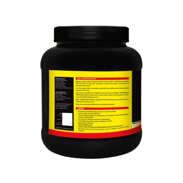 Bigg Nutrition Raw Whey 80 Protein Mass Gainer Supplement Powder (Unflavored, 1 Kg) 2