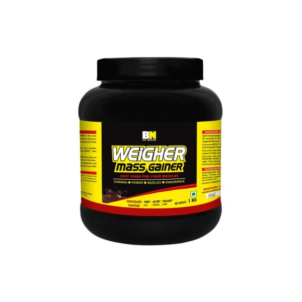 Bigg Nutrition Weigher Lean Mass & Weight Gainer Protein Supplement Powder (Chocolate, 1 Kg)