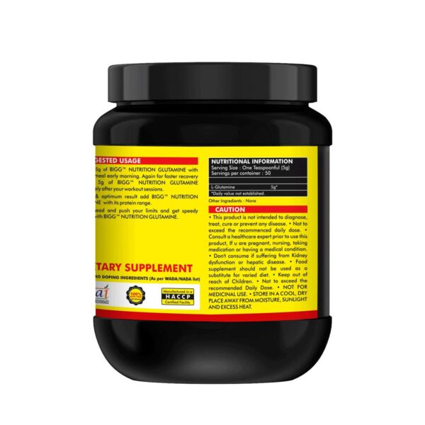 L-Glutamine For Muscle Growth And Recovery 250g(Unflavored) 1