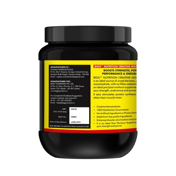 Pure Creatine Monohydrate for Muscle Building (250 gm) (Unflavoured) 1