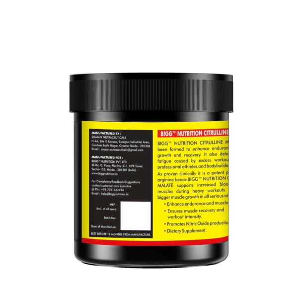 Pure L-Citrulline Malate Powder, Boosts Nitric oxide & Muscle growth (100gms) (Unflavoured) 2