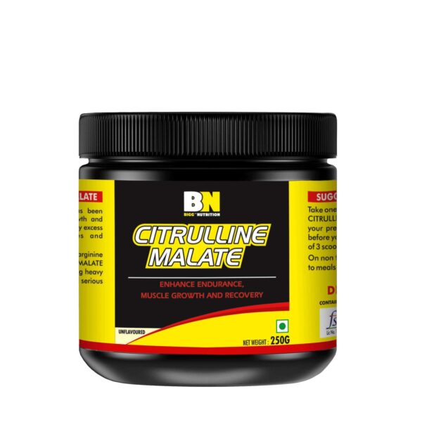 Pure L-Citrulline Malate Powder, Boosts Nitric oxide & Muscle growth (250gms) (Unflavoured)